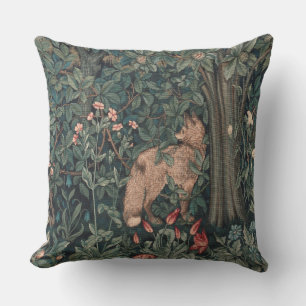 William Morris Greenery Fox Wildlife  Cushion