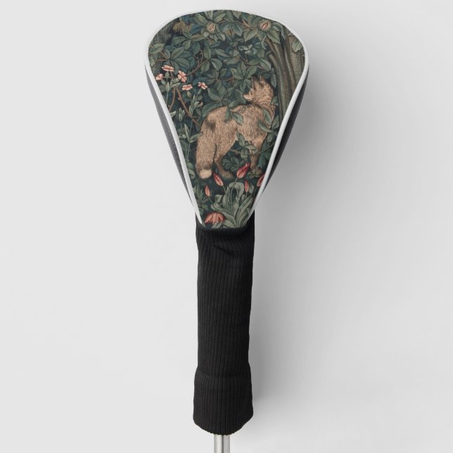 William Morris Greenery Fox Wildlife  Golf Head Cover (Front)