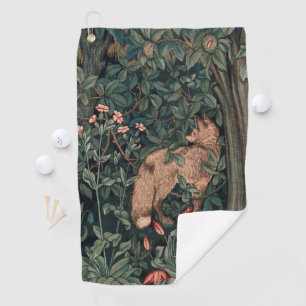 William Morris Greenery Fox Wildlife Golf Towel