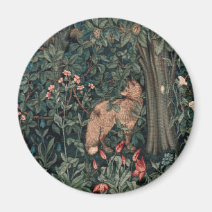 William Morris Greenery Fox Wildlife  Magnet