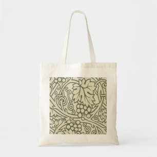 William Morris grey green Grape Vine Pattern Tote Bag
