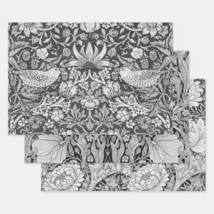 William Morris, Grey Monotone Wrapping Paper Sheet