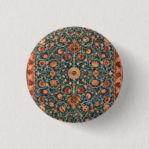 William Morris Holland Park Carpet Pattern 3 Cm Round Badge