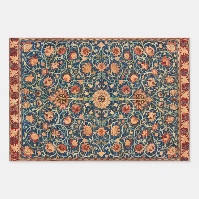 William Morris Holland Park Carpet Pattern Wrapping Paper Sheet (Front)