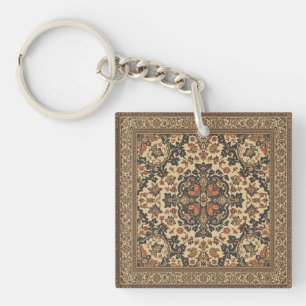 William Morris Holland Park Carpet Vintage pattern Key Ring