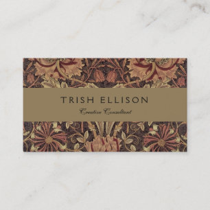 William Morris Honeysuckle Classic English Art Business Card