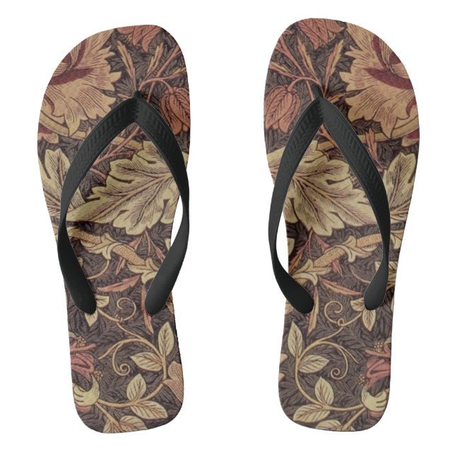 William Morris Honeysuckle Classic English Art Flip Flops (Footbed)