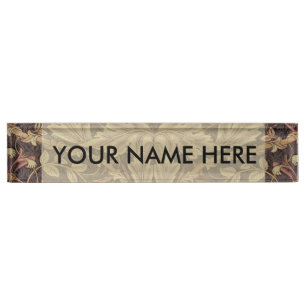 William Morris Honeysuckle Classic English Art Nameplate