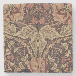 William Morris Honeysuckle Classic English Art Stone Coaster