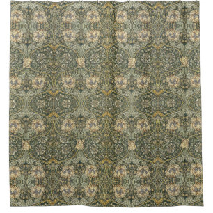 William Morris Honeysuckle Design Shower Curtain