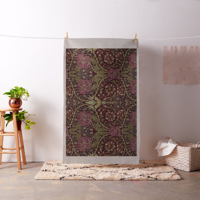 William Morris, Honeysuckle, floral. pattern, art Fabric (In Situ)