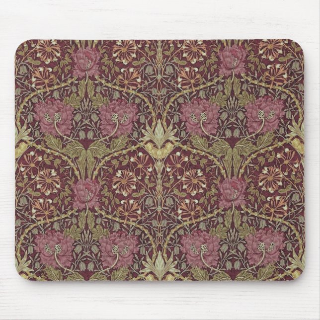 William Morris, Honeysuckle, floral. pattern, art Mouse Mat (Front)