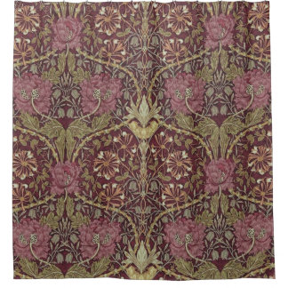 William Morris, Honeysuckle, floral. pattern, art Shower Curtain