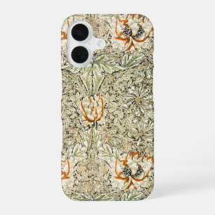 William Morris Honeysuckle Floral Wallpaper iPhone 16 Case
