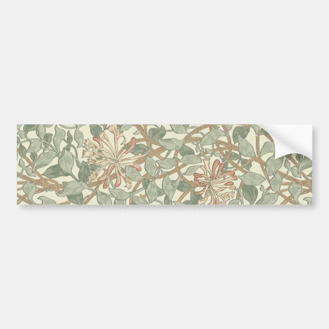 William Morris Honeysuckle Flower Wallpaper Bumper Sticker (Front)