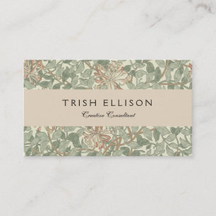 William Morris Honeysuckle Flower Wallpaper Busine Business Card
