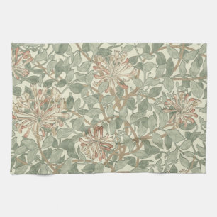 William Morris Honeysuckle Flower Wallpaper Tea Towel
