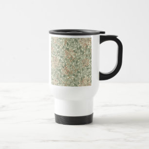William Morris Honeysuckle Flower Wallpaper Travel Mug