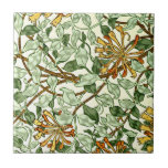 William Morris - Honeysuckle Green and Gold Tile<br><div class="desc">Morris - Honeysuckle Green and Gold Ceramic Tile</div>