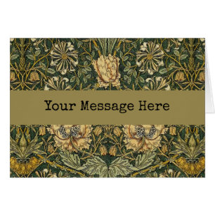 William Morris Honeysuckle Green Floral