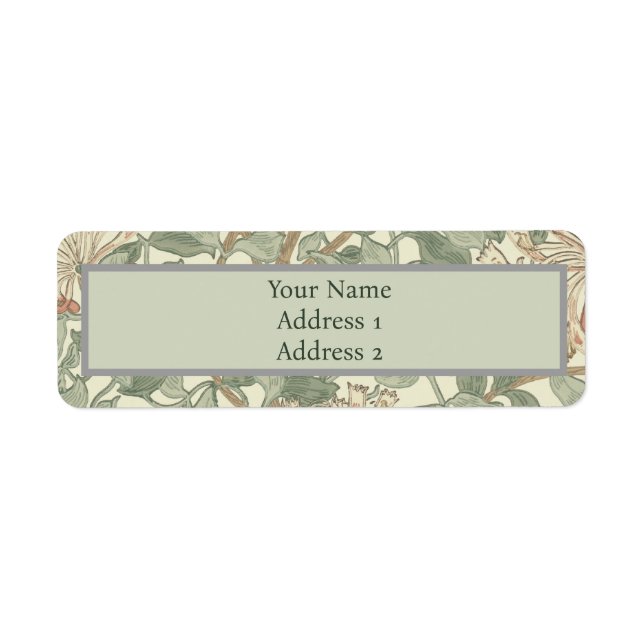 William Morris Honeysuckle Green Floral (Front)