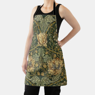 William Morris Honeysuckle Green Floral Apron