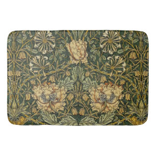 William Morris Honeysuckle Green Floral Bath Mat