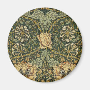 William Morris Honeysuckle Green Floral Magnet