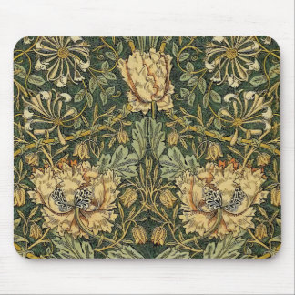 William Morris Honeysuckle Green Floral Mouse Mat
