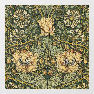William Morris Honeysuckle Green Floral Window Cling