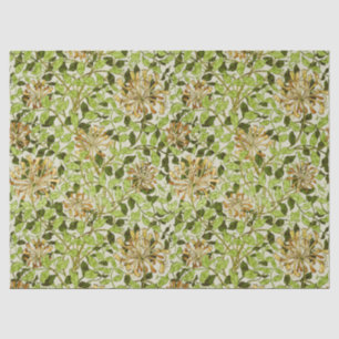 William Morris Honeysuckle Green Flowers Tissue Paper
