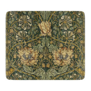 William Morris Honeysuckle Green Yellow  Cutting Board