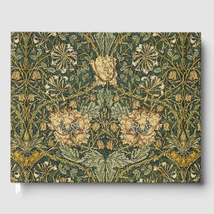 William Morris Honeysuckle Green Yellow  Guest Book