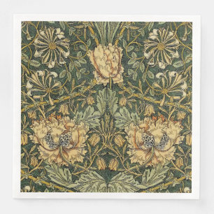 William Morris Honeysuckle Green Yellow  Napkin