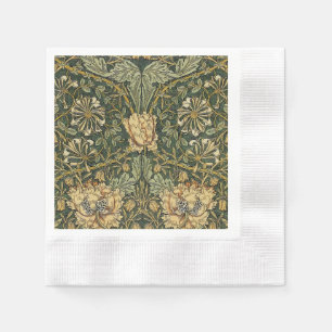 William Morris Honeysuckle Green Yellow  Napkin