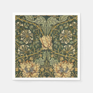 William Morris Honeysuckle Green Yellow  Napkin