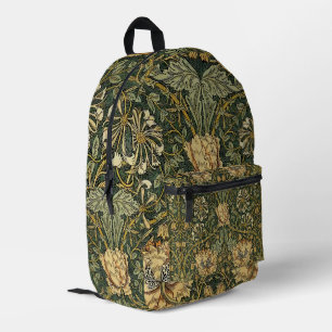 William Morris Honeysuckle Green Yellow  Printed Backpack