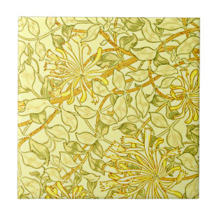 William Morris - Honeysuckle in Yellow  Tile