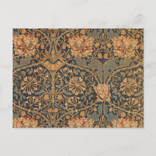 William Morris Honeysuckle Rich Wallpaper Postcard (Front)