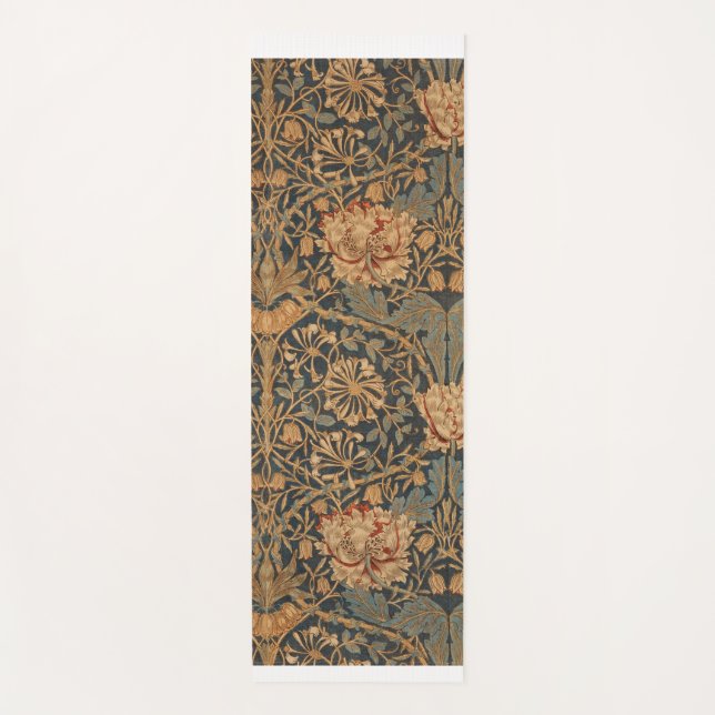 William Morris Honeysuckle Rich Wallpaper Yoga Mat (Front)