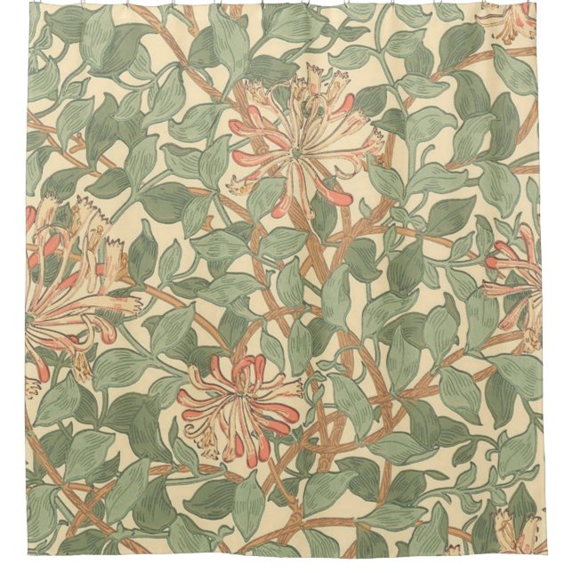 William Morris Honeysuckle Shower Curtain (Front)