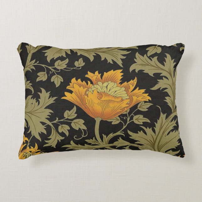 william morris honeysuckle throw pillow (Front)