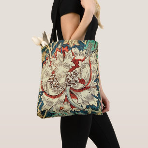 William Morris Honeysuckle Vintage Floral Tote Bag