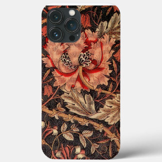 William Morris Honeysuckle Vintage Pattern iPhone 13 Pro Max Case