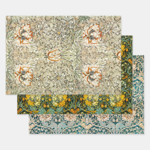 William Morris Honeysuckle Wallpaper Repeat Wrapping Paper Sheet