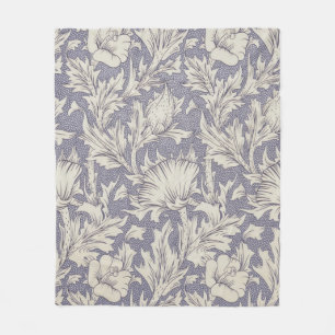 William Morris Horn Poppy Wallpaper Print: Vintage Fleece Blanket