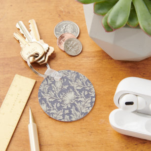 William Morris Horn Poppy Wallpaper Print: Vintage Key Ring
