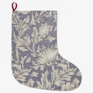 William Morris Horn Poppy Wallpaper Print: Vintage Large Christmas Stocking