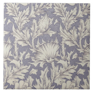 William Morris Horn Poppy Wallpaper Print: Vintage Tile