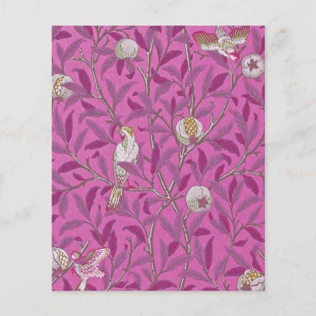 William Morris, Hot Pink Birds and Pommegrenates (Front)